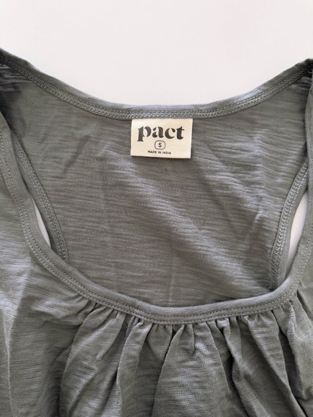 Pact Organic Cotton Relaxed Slub Tank Maxi Dress Size S - Picture 5 of 8